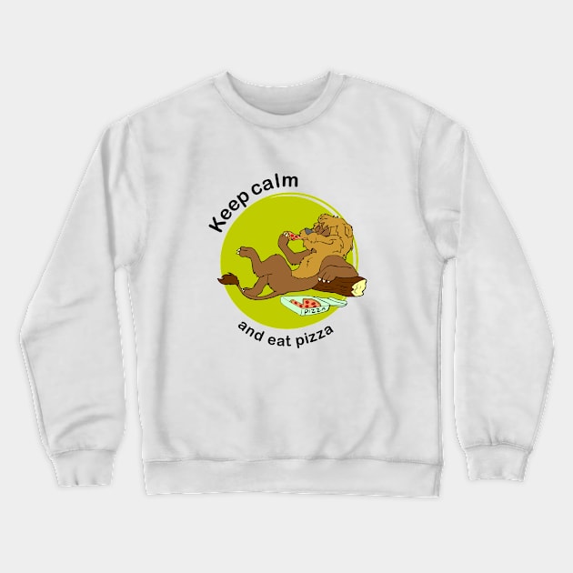 Keep calm and eat pizza Crewneck Sweatshirt by DARNA